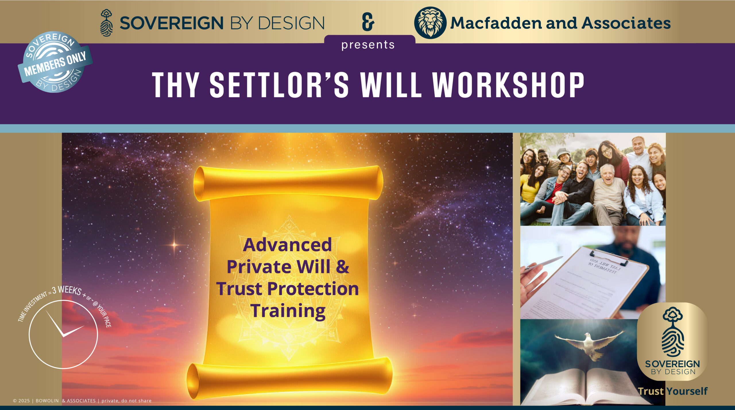 A strategic deep-dive into:
Fortifying your Will

Securing Trustee authority

Protecting Beneficiaries

Preventing unnecessary court interference

Establishing evidentiary dominance